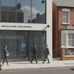 British business and home with CCTV cameras visible